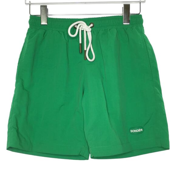 Sonder New York XS Mens Drawstring Pull On Shorts Trunks Green - Picture 1 of 7